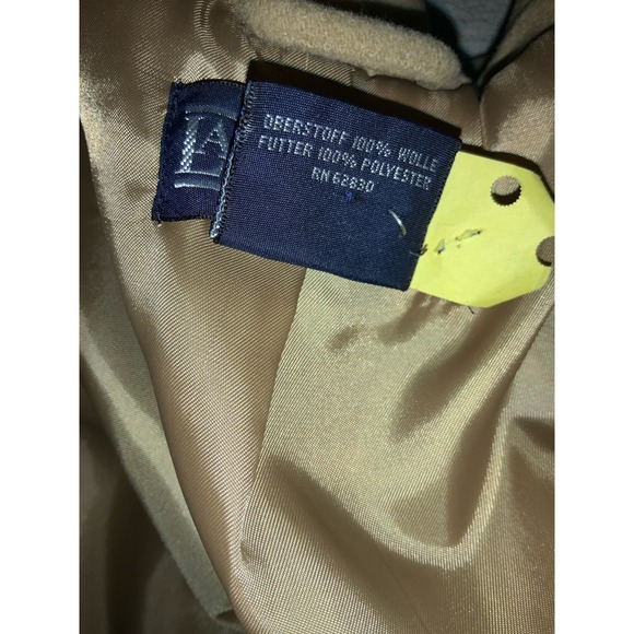 Lands' End Womens Double Breasted Wool Pea Coat Beige /camel. 10-12 Petite - Picture 5 of 8